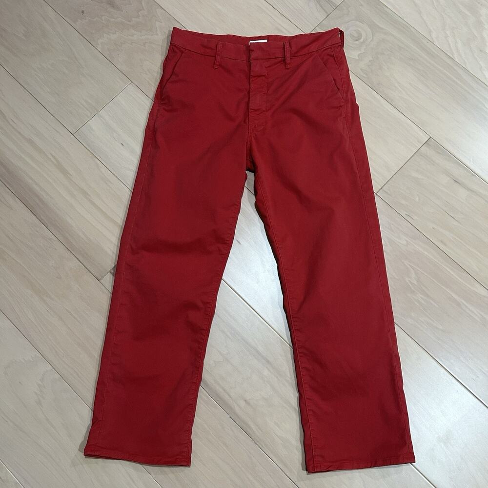 Mother The Tomcat Prep In Killing Time Red Twill Trousers Women’s 29